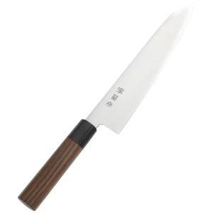 河村刃物 堺 菊守 モリブデン鋼 和式 紫檀柄 切付牛刀 21cm