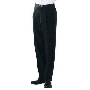 セブンユニフォーム スラックス DL2969-9 男性用ツータック 黒 ウエスト76cm