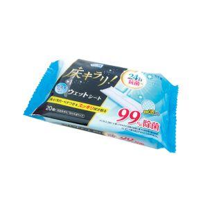 ライフ堂]クリンクル リビング拭き万能おそうじシート 20枚入り