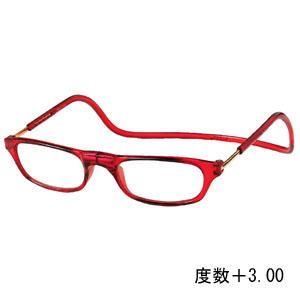 オーケー光学 クリック リーダー レッド 度数+3.00 老眼鏡 CliC Readersの商品画像