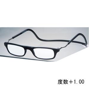 オーケー光学 クリック エクスパンダブル Lサイズ ブラック 度数+1.00 老眼鏡 CliC Expandable｜akibaoo