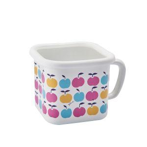 ホーローマルチスクエアーポット 保存容器 味噌ポット キャニスター IH