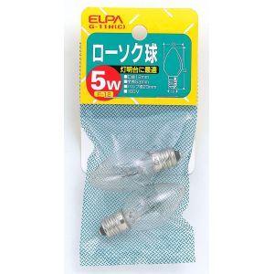 エルパ G-11H C ローソク球透明 ELPA 朝日電器