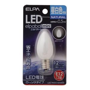 エルパ LDC1N-G-E12-G300 LED装飾電球 ローソク球形 E12 昼白色 ELPA 朝日電器｜akibaoo