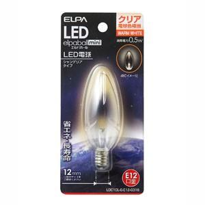 エルパ LDC1CL-G-E12-G316 LED装飾電球 シャンデリア球形 E12 クリア電球色 ELPA 朝日電器｜akibaoo
