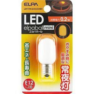 【メール便選択可】エルパ LDT1YR-G-E12-G1001 LED常夜灯用ナツメ球 ELPA 朝日電器｜akibaoo