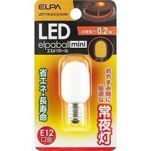 【メール便選択可】エルパ LDT1YR-G-E12-G1001 LED常夜灯用ナツメ球 ELPA 朝...