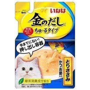 【メール便選択可】いなば 金のだし ちゅ〜るタイプ とりささみ かつお節入り 140g
