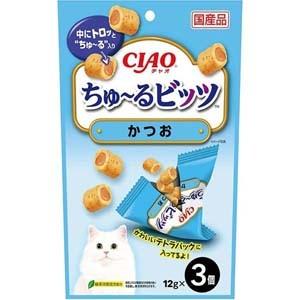 INABA ちゅ〜る いなば CIAO ちゅ〜るビッツ かつお 12g×3袋