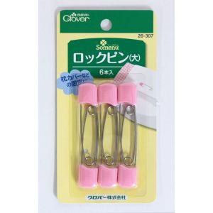 【メール便選択可】クロバー ロックピン 大 6本入り 26-307