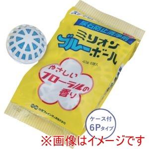 桂屋ファイングッズ 1002 トイレ用 防臭剤 尿石付着防止剤 ミリオンブルーボール容器付き6p