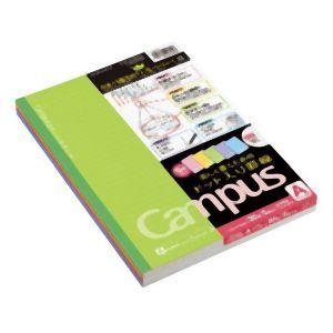 コクヨ キャンパスノート ドット入り 罫線 カラー表紙 A罫 5色パック ノ-3CATNX5
