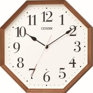 リズム 8MY531-006 電波 壁掛け時計 連続秒針 木枠 ブラウン 283x283x51.6