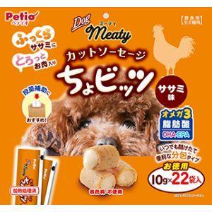 ペティオ ミーティ カットソーセージ ちょビッツ ササミ味 10g 22袋入