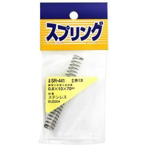 和気産業 ステンレス押しバネ 0.8mm×10mm×70mm SR-441