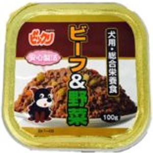 ペットライブラリー ビックリ 犬トレイ ビーフ&野菜 100g 犬 ドックフード
