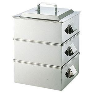 蒸し器 業務用蒸し器 ステンレス 18-8角蒸器39cm＊2段セット業務用