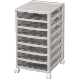 アイリスオーヤマ OCE-S700R オフィスチェスト 浅型7段 ライトグレー