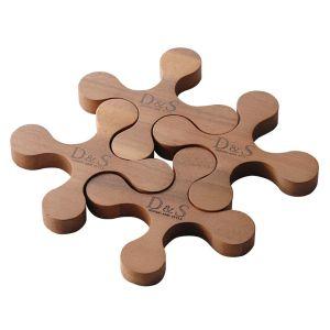 【メール便選択可】D&amp;S ウッドウェア トリベット 4pcsセット デザインアンドスタイル