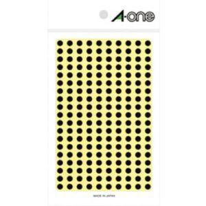 【メール便選択可】エーワン 7069 カラーラベル 丸型 5mmΦ 黒