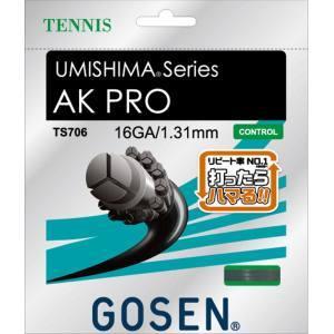 ゴーセン 硬式テニスガット ウミシマAK プロ 16 ブラック 20張入 TS706BK20P GOSENの商品画像