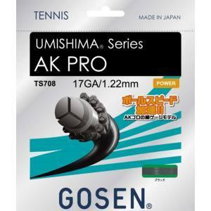 ゴーセン 硬式テニスガット ウミシマAK プロ 17 ブラック 20張入 