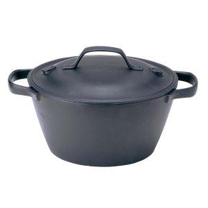 柳宗理 南部鉄器 鉄鍋 浅型 22cm 日本製 IH対応 鉄蓋ハンドル付き