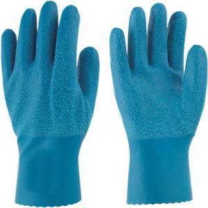 トワロン 161-2L 天然ゴム手袋 ブルー LL 東和コーポレーション