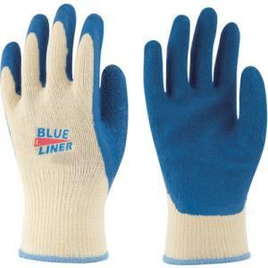トワロン 300L 天然ゴム背抜き手袋 ブルーライナー L 東和コーポレーション