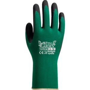 トワロン W597-M ニトリル背抜き手袋 WITHGARDENランドスケープ フォレストグリーン ...
