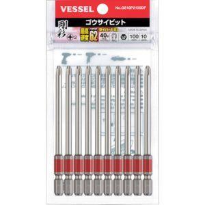 ベッセル GS10P2100DF 剛彩ビット 10本組 段付 +2×100mm VESSEL