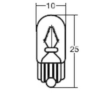 【メール便選択可】スタンレー WB125 ウェッジベース電球 12V 3.4W T10 10個入 S...