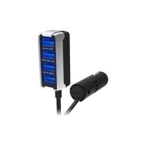【メール便選択可】カシムラ DC-018 DC-4.8A-リバーシブルUSB 4ポート 自動判定 セ...