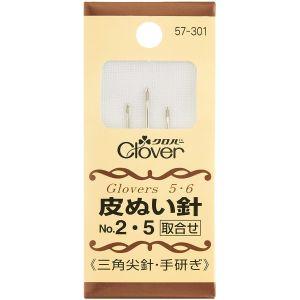 【メール便選択可】クロバー 皮ぬい針 No.2・5 57-301