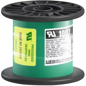 KYОWA UL1007 AWG26 100M GR UL耐熱ビニル絶縁電線 UL1007 AWG2...