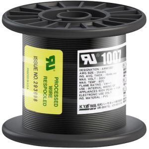 KYОWA UL1007 AWG26 100M BK UL耐熱ビニル絶縁電線 UL1007 AWG2...