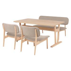 萩原 MI-8632NABE-4S ダイニング 4点セット ベージュ メーカー直送 代引不可 北海道...