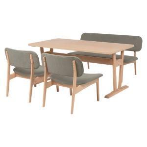 萩原 MI-8632NALGY-4S ダイニング 4点セット ライトグレー メーカー直送 代引不可 ...