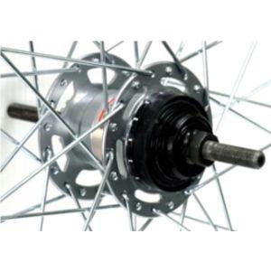 ステンレスリム　後輪 26インチ 内装3段 ローラーブレーキ 電動自転車より外し ステンレスリム 26x1 3/8 内装3段ローラーブレーキ仕様 軸長191mm