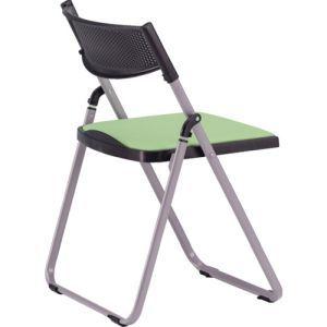 藤沢工業 NFA-700-LG アルミパイプ椅子 座面パッド付折りたたみチェア リーフグリーン メー...