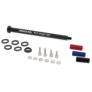 【メール便選択可】ミノウラ リア スルーアクスルセット 12mm ブラック 箕浦 MINOURA