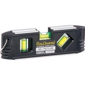 エビス ED-15GTLMB 磁石付G-トレンディレベル ブラック 水平器