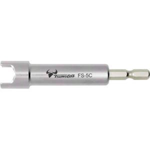 ツノダ TTC F型接栓ソケット 5C用 差込角 6.35mm 同軸ケーブル挿入