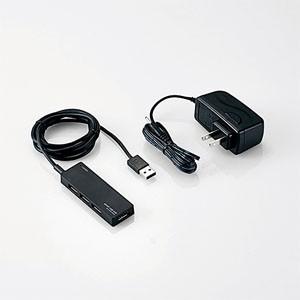 エレコム U2H-AN4SBK USBハブ 4ポート ACアダプタ付 セルフパワー ブラック｜akibaoo