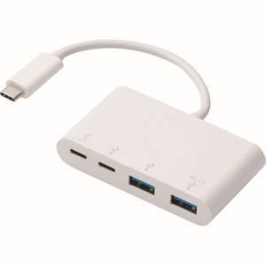 エレコム ELECOM USB Type-Cコネクタ搭載USBハブ(PD対応) ホワイト U3HC-A423P5WH｜akibaoo