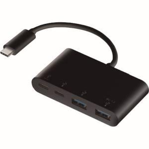 エレコム ELECOM USB Type-Cコネクタ搭載USBハブ(PD対応) ブラック U3HC-A424P10BK｜akibaoo