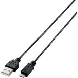 エレコム ELECOM 極細Micro-USB(A-MicroB)ケーブル 0.5m ブラック MPA-AMBXLP05BK｜akibaoo