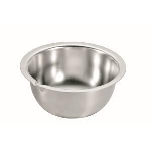 KO 18-8 深型 ボール フラットエッジ 注口付 24cm 本間製作所 仔犬印