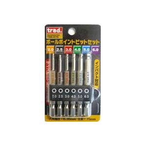 【メール便選択可】TRAD TBB-675 6PC ボールポイントビット 三共コーポレーション