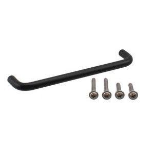 【メール便選択可】ハイロジック 30967 SUS201 丸棒ハンドル P=128mm 黒ニッケル ...